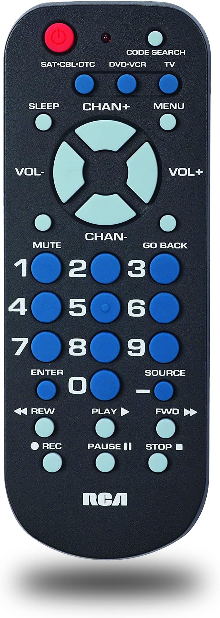 RCA RCR503BZ 3-Device Palm-Sized Universal Remote
