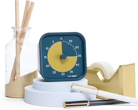 Time Timer Mod - Home Edition - 60 Minutes Individual Size Visual Countdown Timer for ADHD, Teens, Students and Pomodoro with Silent Operation (Metallic Midnight)