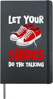 Shoe Collection LET YOUR SHOES DO THE TALK Shoe Collector Hardcover Journal, Black