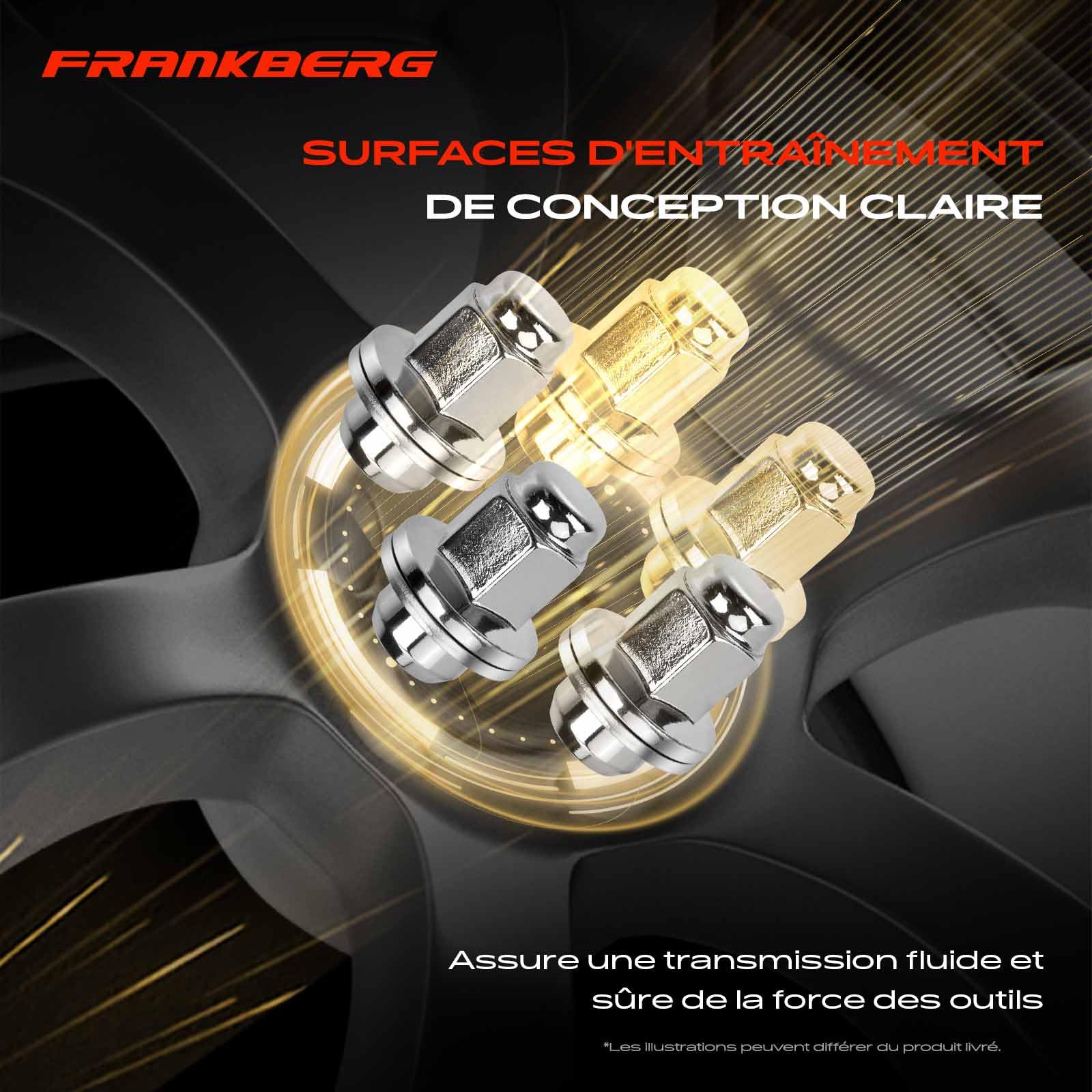 Frankberg 10 écrous de roue avant/arrière LR001381