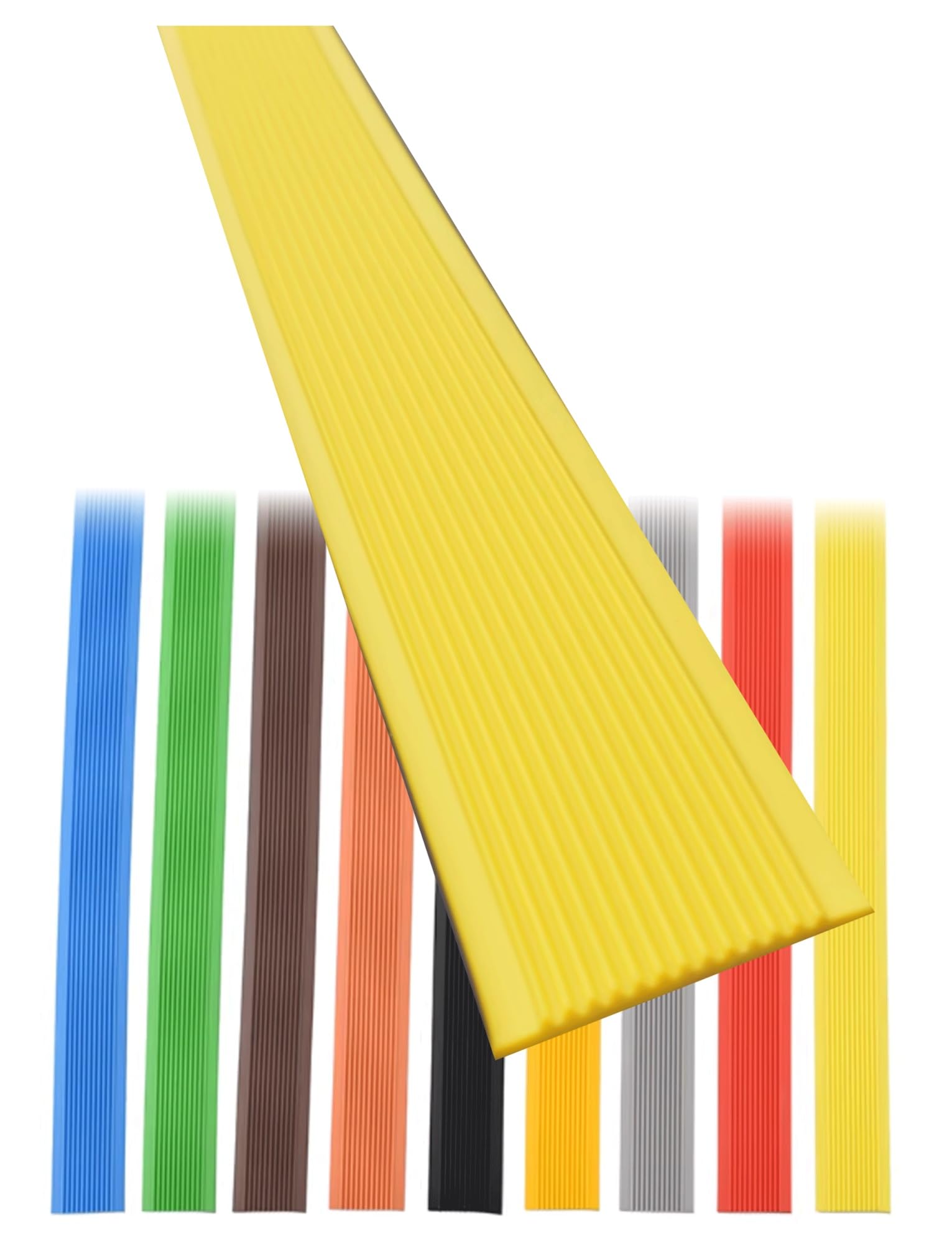 Rutschfestes Treppenstufenband, selbstklebende Anti-Rutsch-Streifen for Außenstufen, wasserdichtes PVC-Griffband for Beton, Holz, Fliesen(Yellow,5x1000cm/1.95x390in)