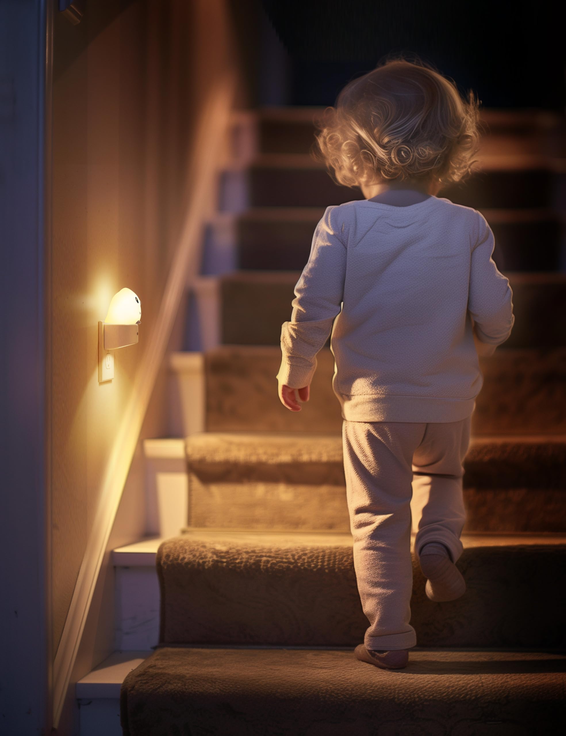 L LOHAS LED Nachtlicht für Kinder, 3D-Eulen-Nachtlicht zum Einstecken von Dämmerung bis Morgendämmerung, RGB+weiches Weiß 3000 K, 3 Beleuchtungsmodi, Raumdekoration, Kinder