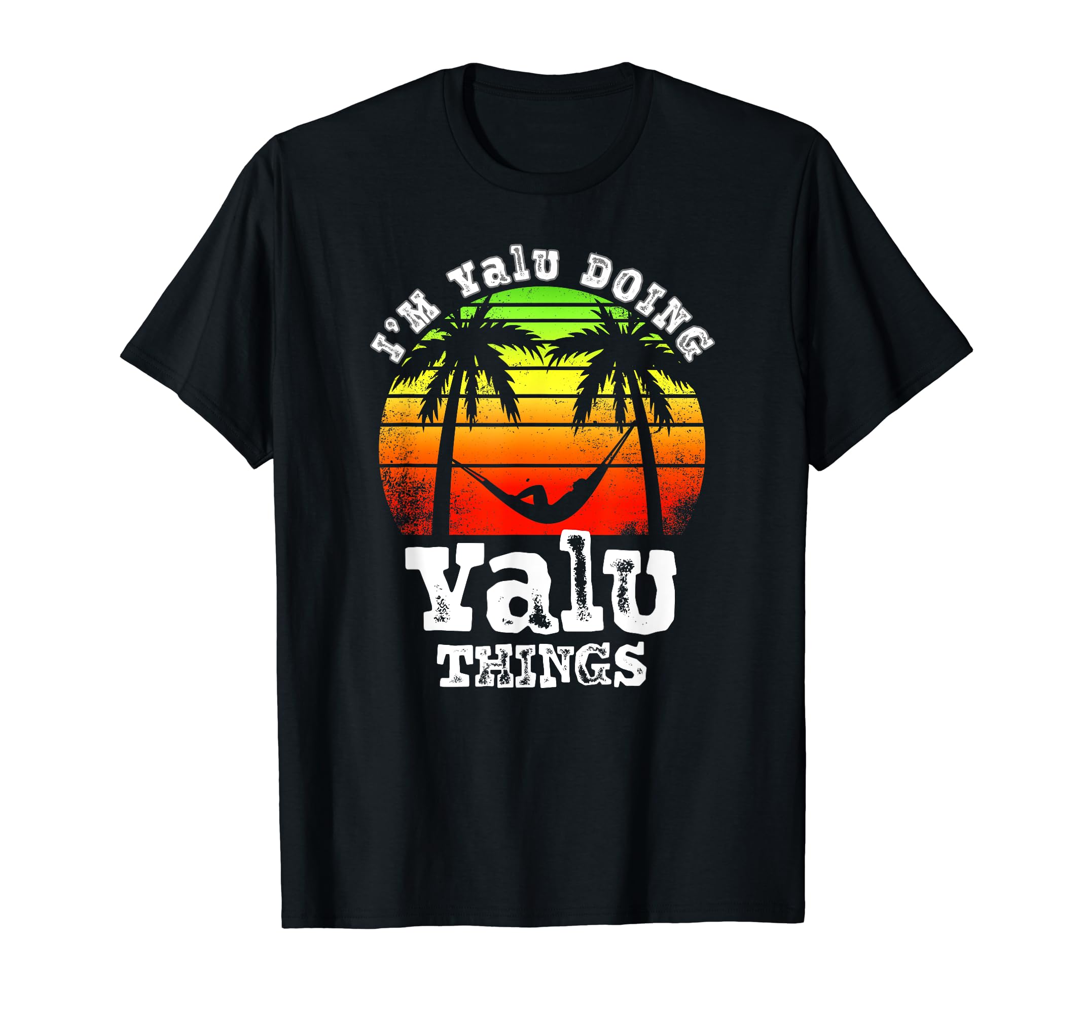 I'm Valu Doing Valu Things Asian Names Retro Sunset T-Shirt