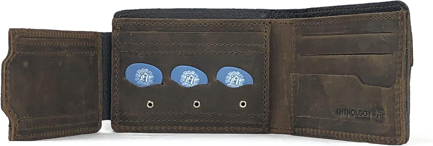 Anthology Gear Full Grain Leather Bi-fold Wallet with Guitar Pick Holder - Image 9
