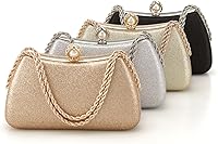 Vista 7 de YYW Bolsos de mano para mujer, formales, de noche, bolso de mano, vintage, para boda, con cadenas desmontables