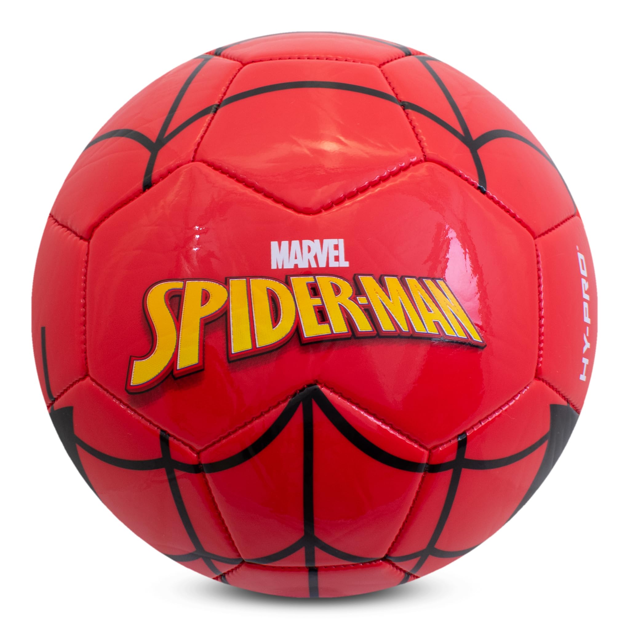 Hy-Pro Spiderman Oficial Balón de Fútbol Tamaño 5, Pelota de Entrenamiento para Juegos al Aire Libre
