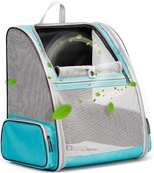 Cat Backpack Carrier, Full Ventilation Pet Carrier Backpack for Cats and Small Puppy, Airline Approved Cat Carrying Backpack for Travel and Hiking