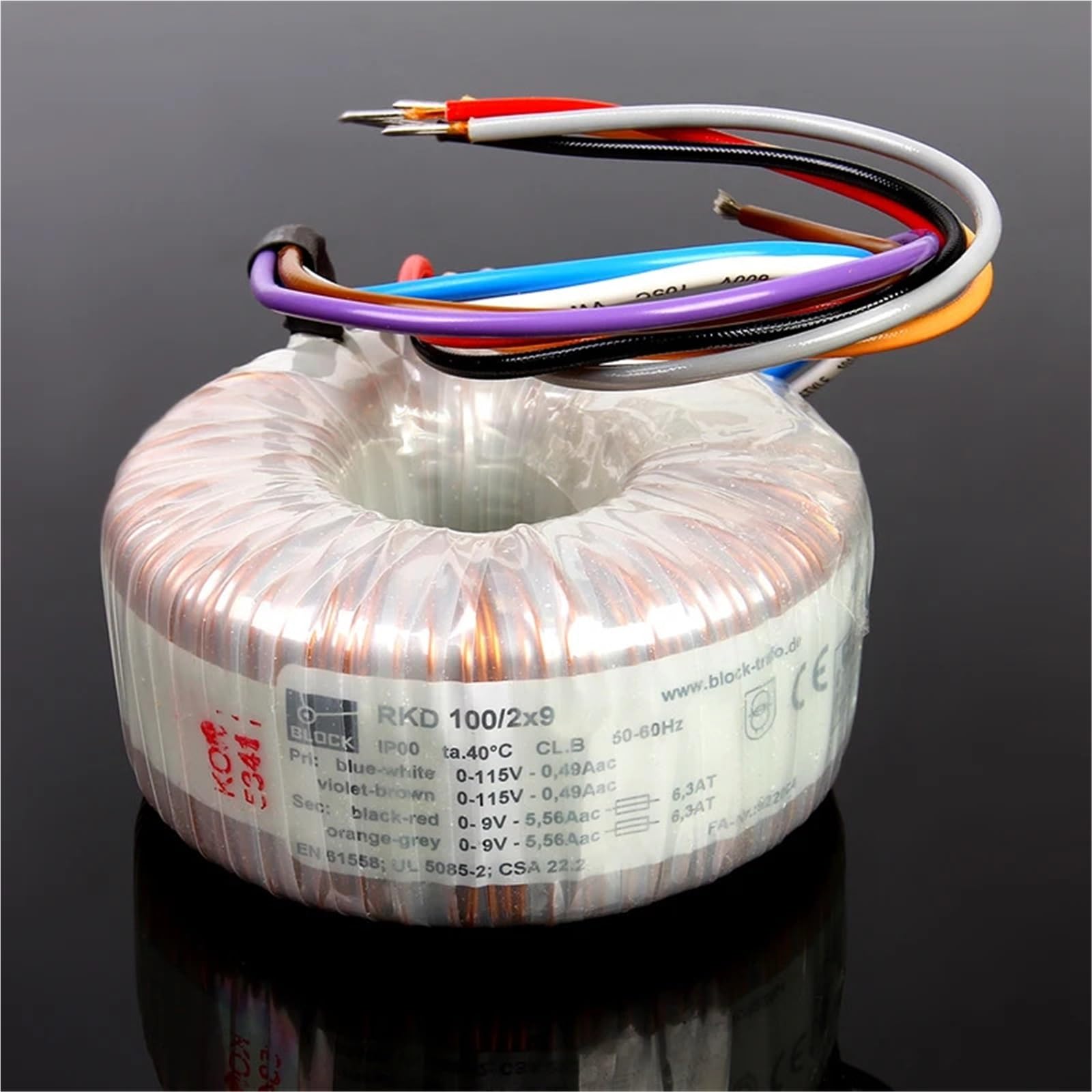 Transformateur toroïdal double bloc 15V contre les interférences