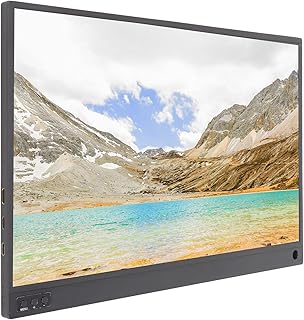 Monitor Portátil, 15.6in 60FPS 1080P 178° IPS Ângulo de Visão Mono Estéreo USB C Monitor Externo, Display 3 Em 1 Tipo C e Interface HDMi para Laptop TV Mostra Fotos