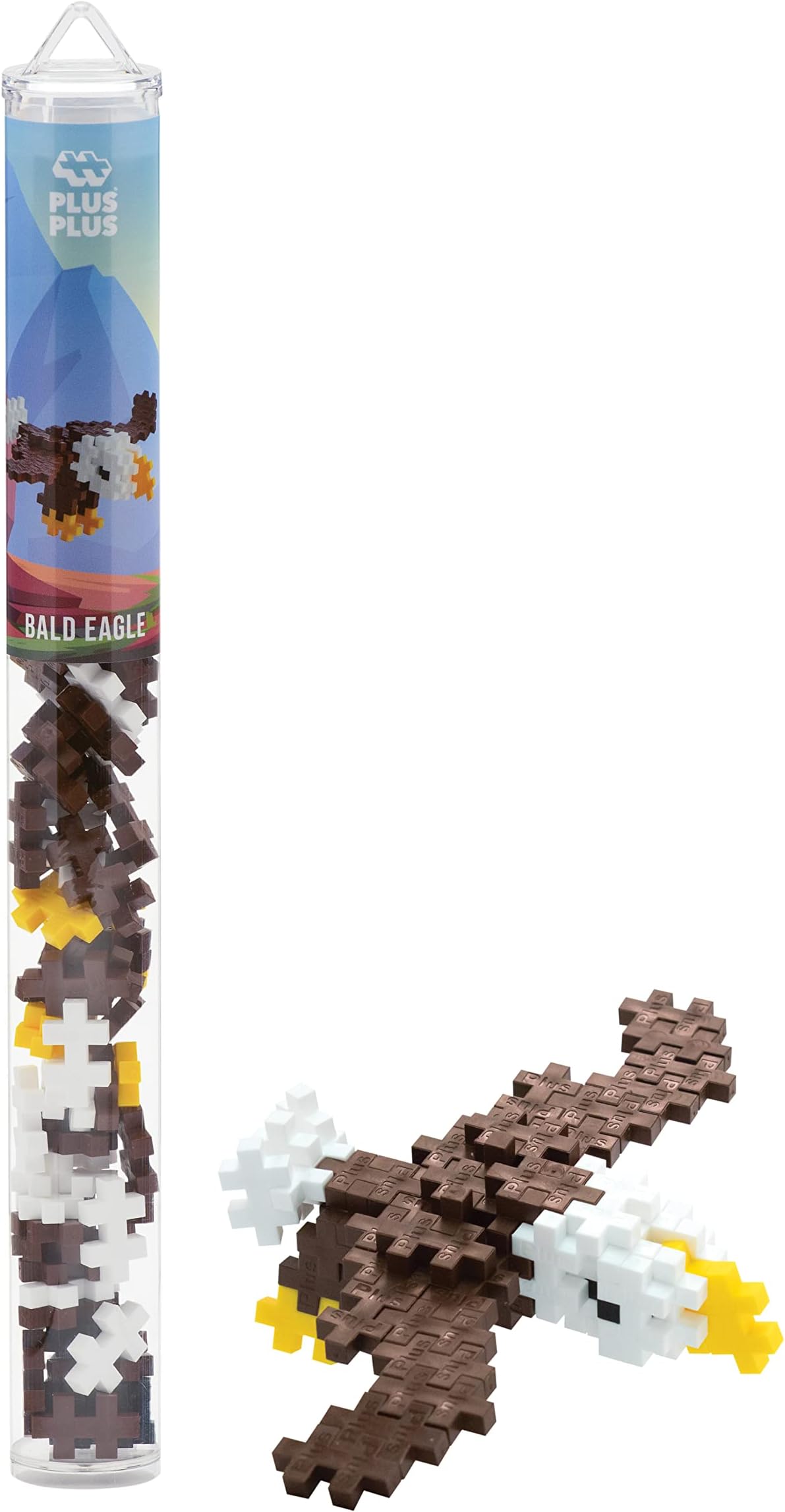 - Bald Eagle - 3D Animal Figurine Building Block Set Tube, Mini Interlocking Puzzle Pieces, Fun Stem Toys for Kids