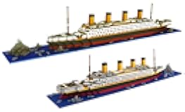 Micro Mini Blocks Titanic Model Building Set with 2 Figure, 1872 Piece Mini Bricks Toy, Gift for Adults and Kids