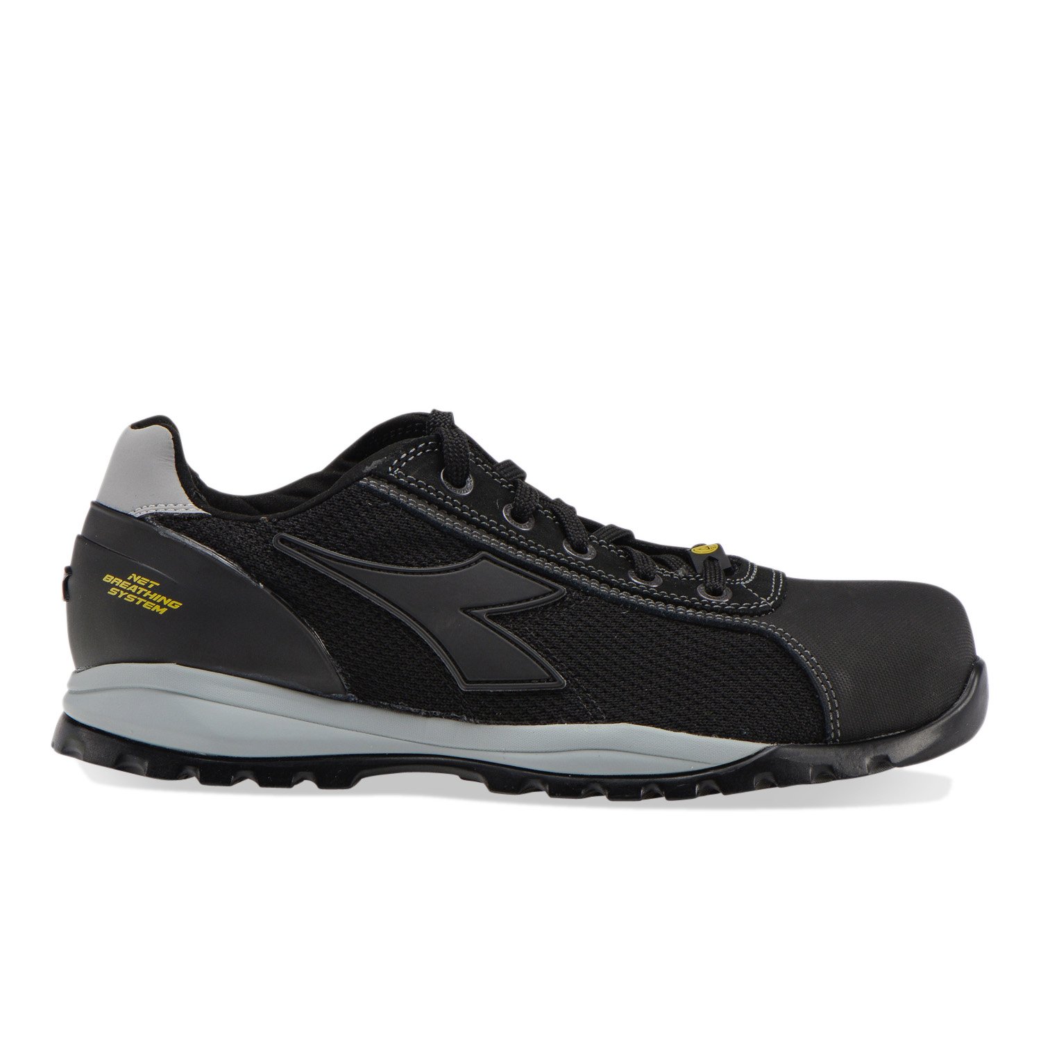 Utility Diadora, Scarpe Antinfortunistiche Unisex, GLOVE NET LOW PRO S1PL FO SR HRO ESD, colore BLACK, taglia 38
