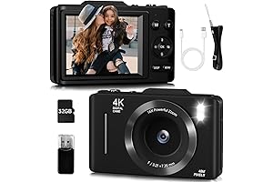 FHD Digital Camera for Kids, 4K With UHH 48MP