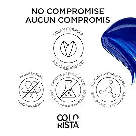 L\'Oreal Paris Colorista Metallic Semi Permanent Hair Color for Bleached or Blonde Hair, Color Depositing Hair Mask Formula, Metallic Blue