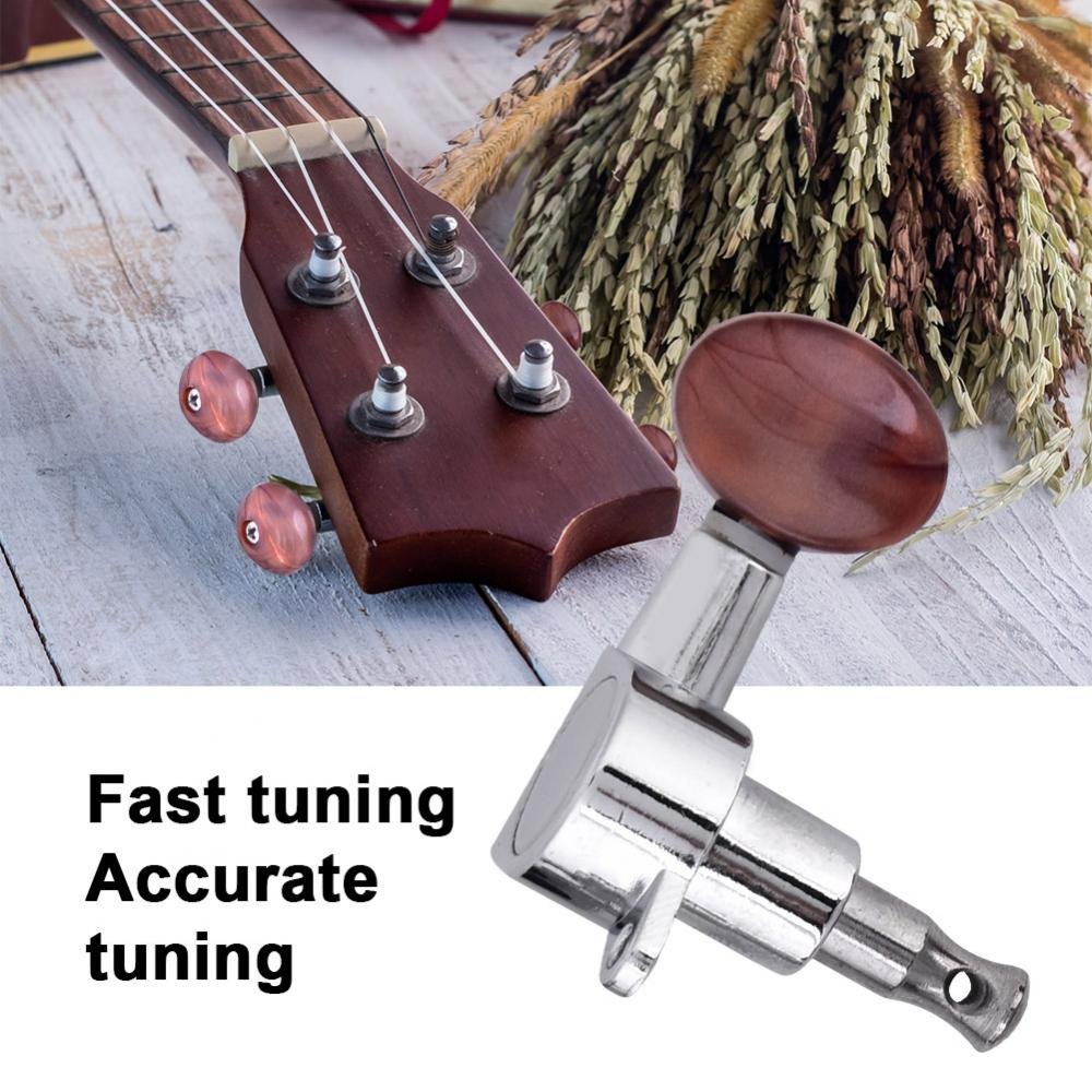 Ukulele Tuning Pegs,Durable Zinc Alloy 2L2R Ukulele String Tuners Machine Head Tuning Pegs Locking Tuners SetUkri accessoriesUkulele accessories - Image 4