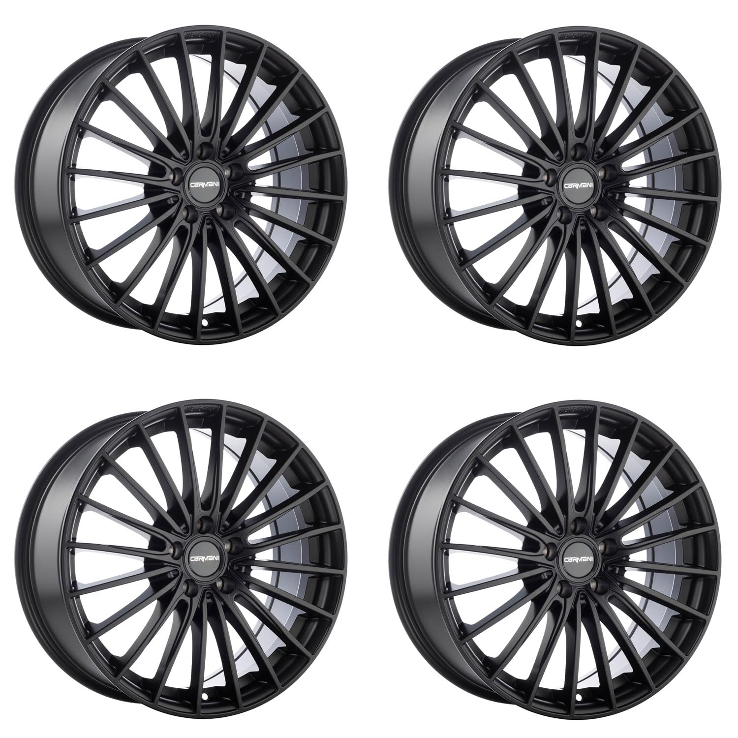 4x Carmani alloy rims 24 Karl 8.0x18 ET45 5x114.3 black matt