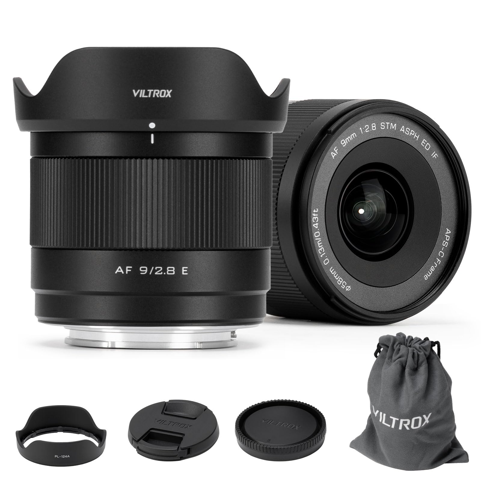 VILTROX 9mm F2.8 con Montura Air E Lente para Cámara Lens para Sony E APS-C con Autofoco y Gran Angular para Sony ZV-E10 ZV-E10II A6600 A6500 A6400 A6000 FX30 A7IV A7III A7RV