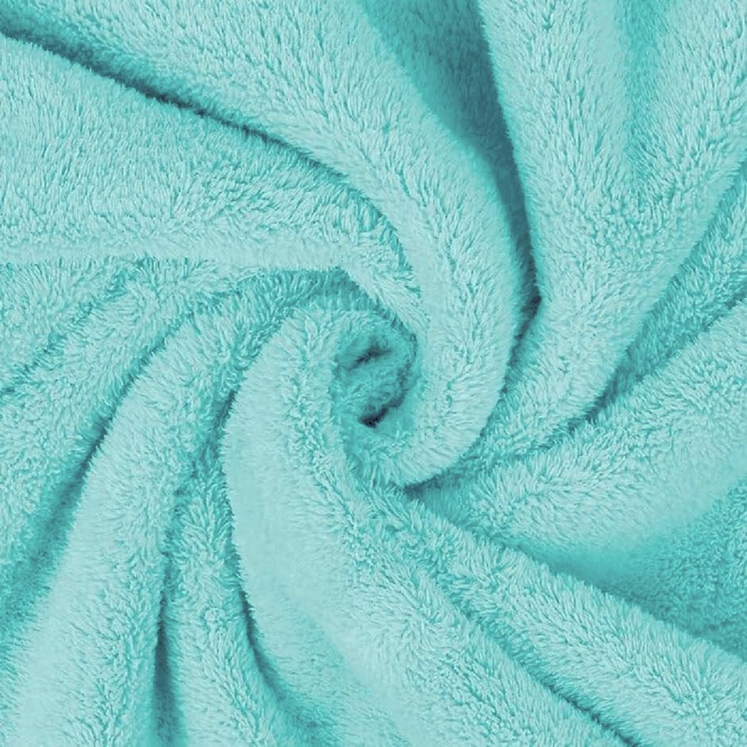 Pack of 2 Large Jumbo Bath Sheets 100% Egyptian Cotton -550GSM Super Absorbent Quick Dry Luxury Soft Big Bathroom Towels Set (Mint) - Image 3