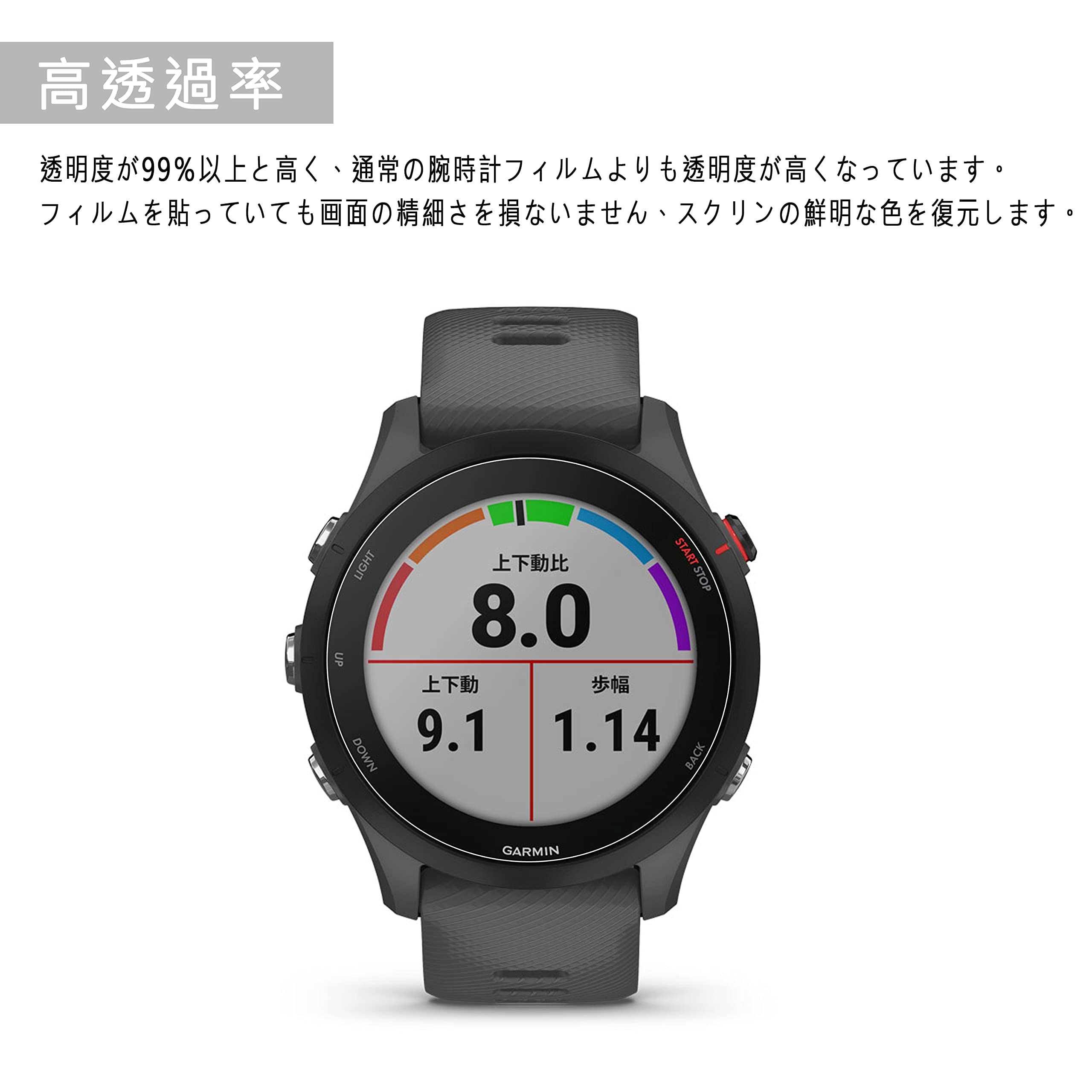 Amazon | Garmin Forerunner 255 ガラスフイルム【3枚セッ-高 品質