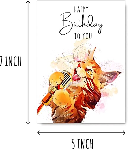 Miniatura 2 de Tarjeta de cumpleaños de gato lindo  Tarjeta de cumpleaños para los amantes de los gatos  Felicitaciones de cumpleaños Pawsome  Tarjeta de