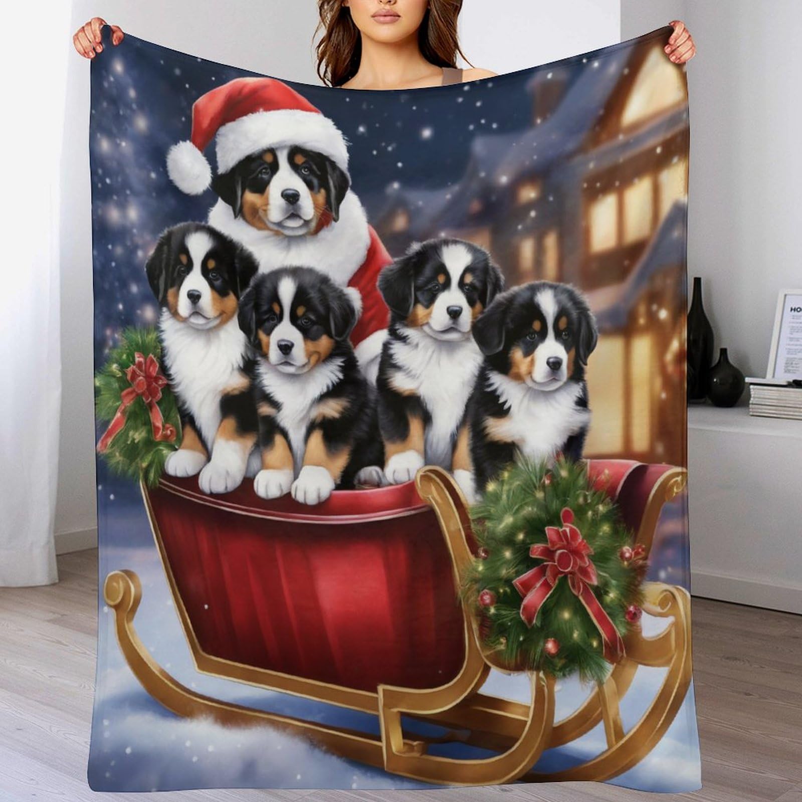 Couverture polaire chien moelleuse pour ne plus avoir froid sur votre canapé