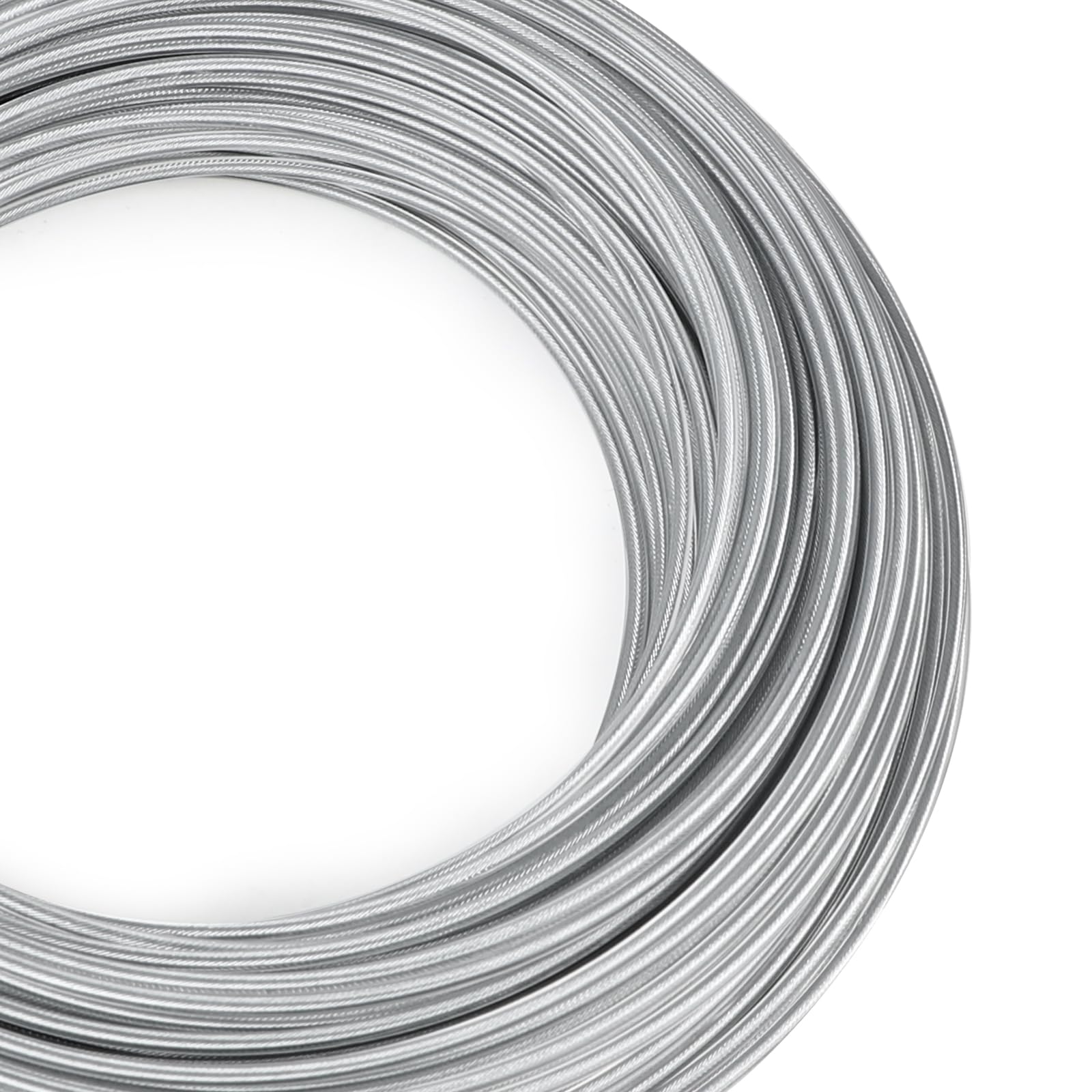 SWAWIS Hilo Desbrozadora 2,4mm x 60M Recambios Desbrozadoras Hilo Desbrozadora Acero Accesorios para Desbrozadora Hilo de Corte para Jardin Hierba