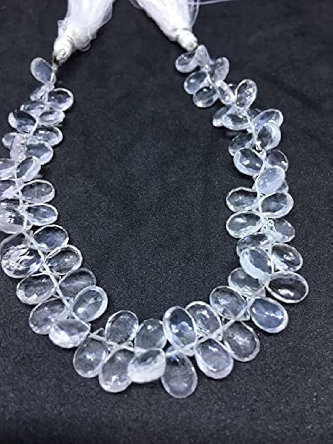 Perles cristal naturel facettées LKBEADS 6x8mm fil de pierre pour loisirs créatifs