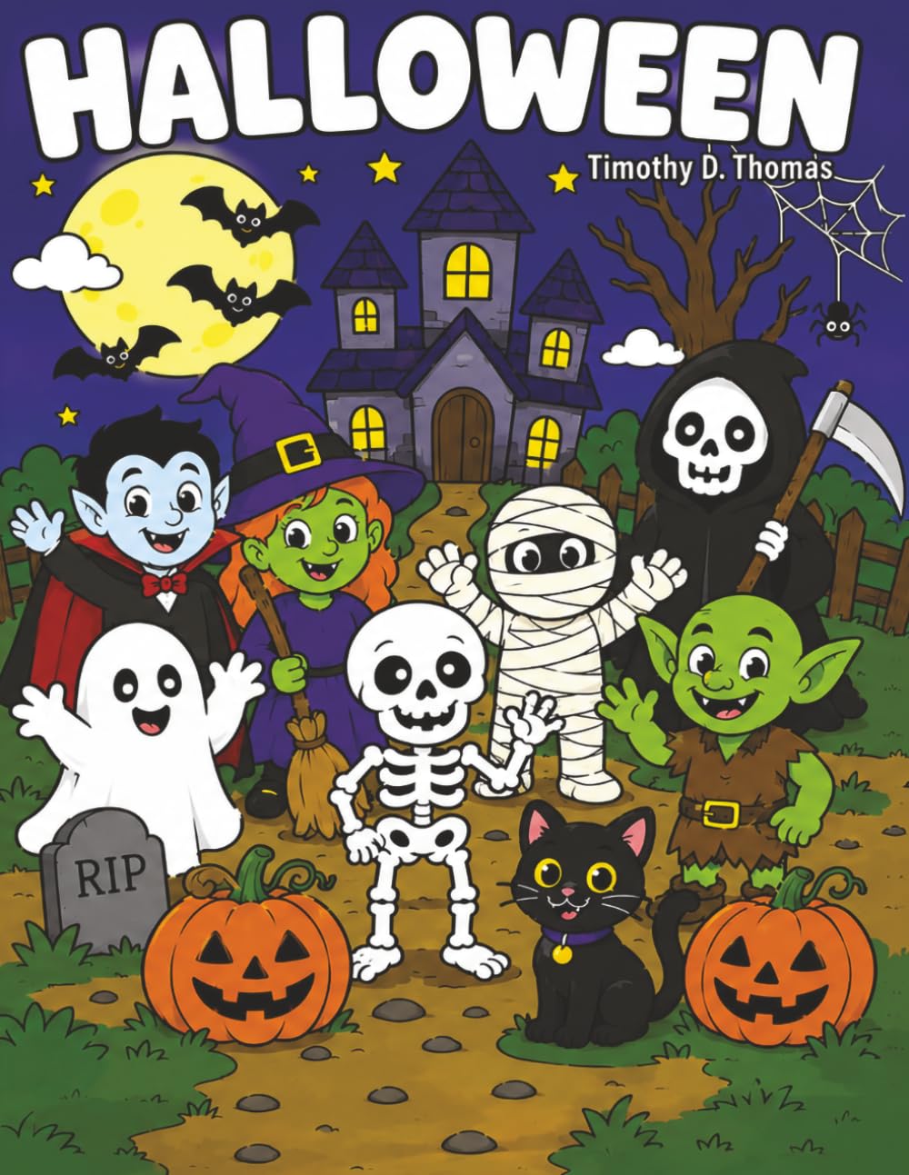 Halloween Coloring Book for Young Kids