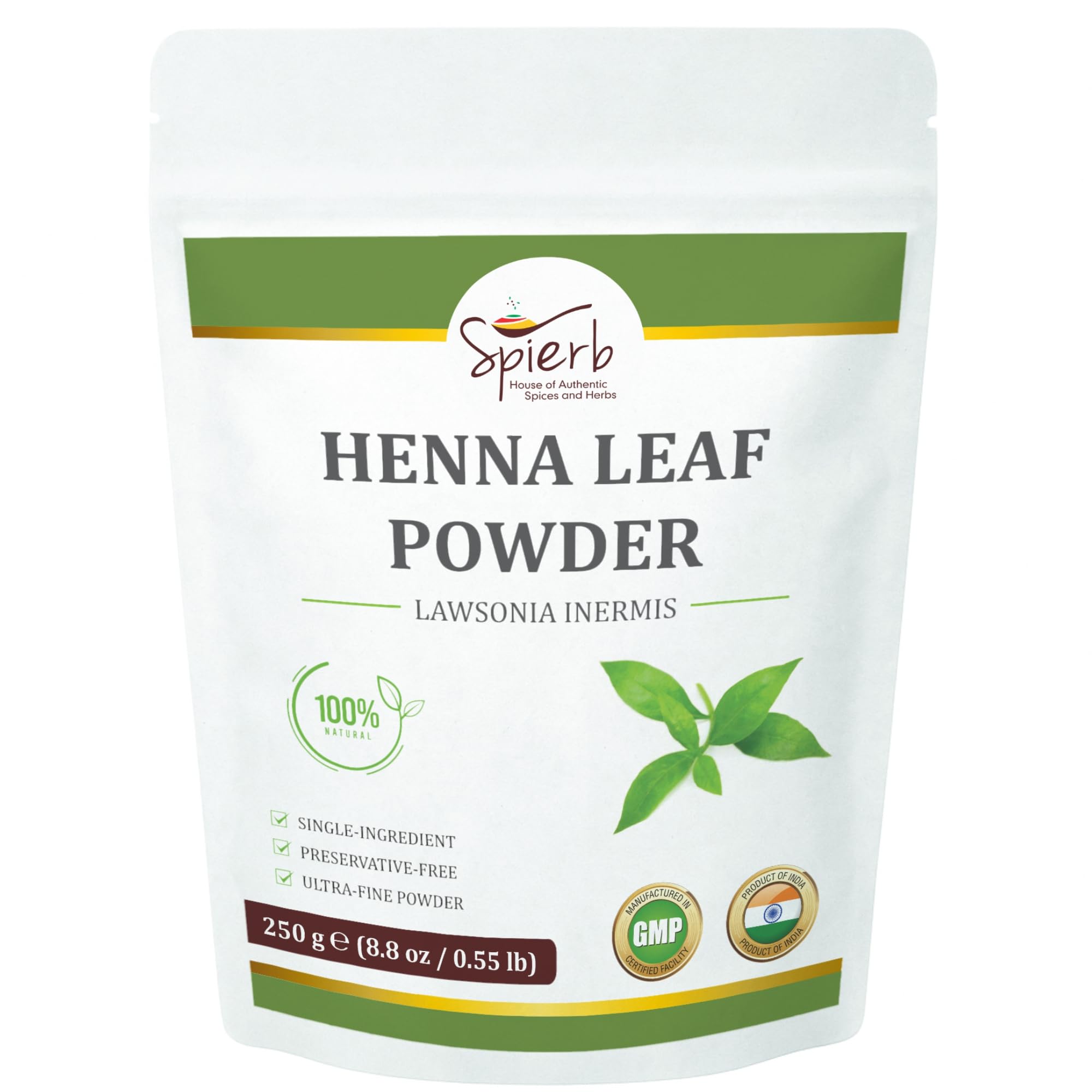 Henna Powder 250gm - Mehendi for red hair dye - Natural henna hair dye for permanent hair color and hair growth - Use with Indigo powder for Jet Black or Dark Brown hair