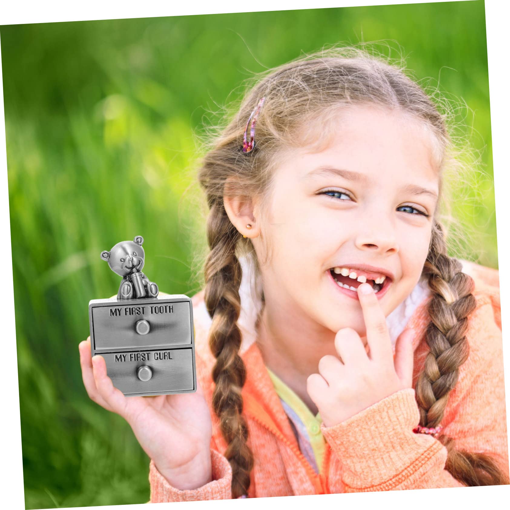 ORFOFE 1 Caja Caja De Recogida De De Leche Recuerdo De Bebe Contenedor Metálico Hada De Los Niño De La Almohada Bebé Cajón Aleación De Zinc Dental