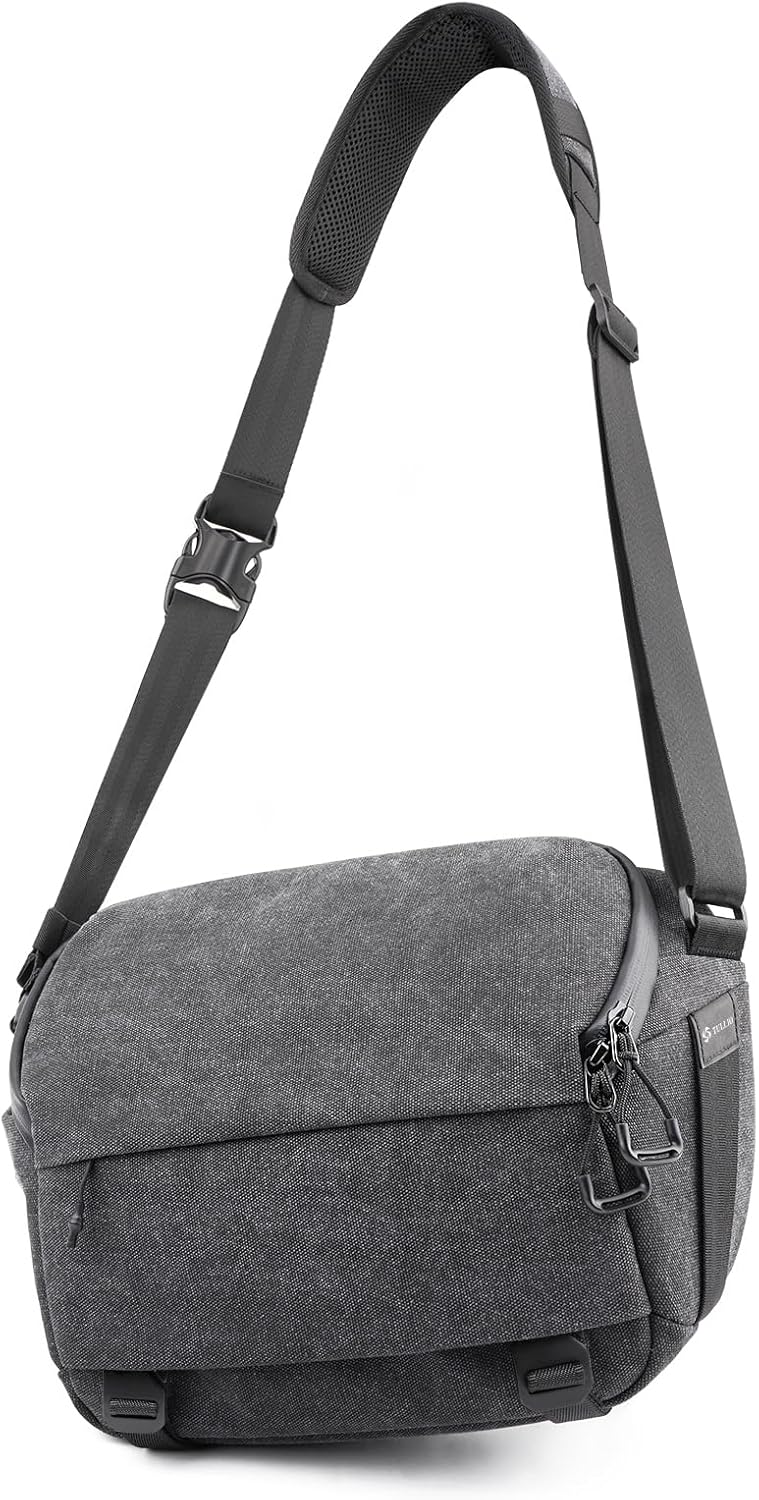 TULLIO Camera Bag Crossbody, 6L Waterproof Sling Bag Cute for Photogarapher with Padded Shoulder Strap for DSLR SLR Mirrorless Cameras