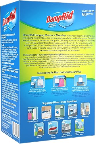 Miniatura 2 de DampRid Bolsa colgante sin fragancia de 42 onzas (paquete de 3)