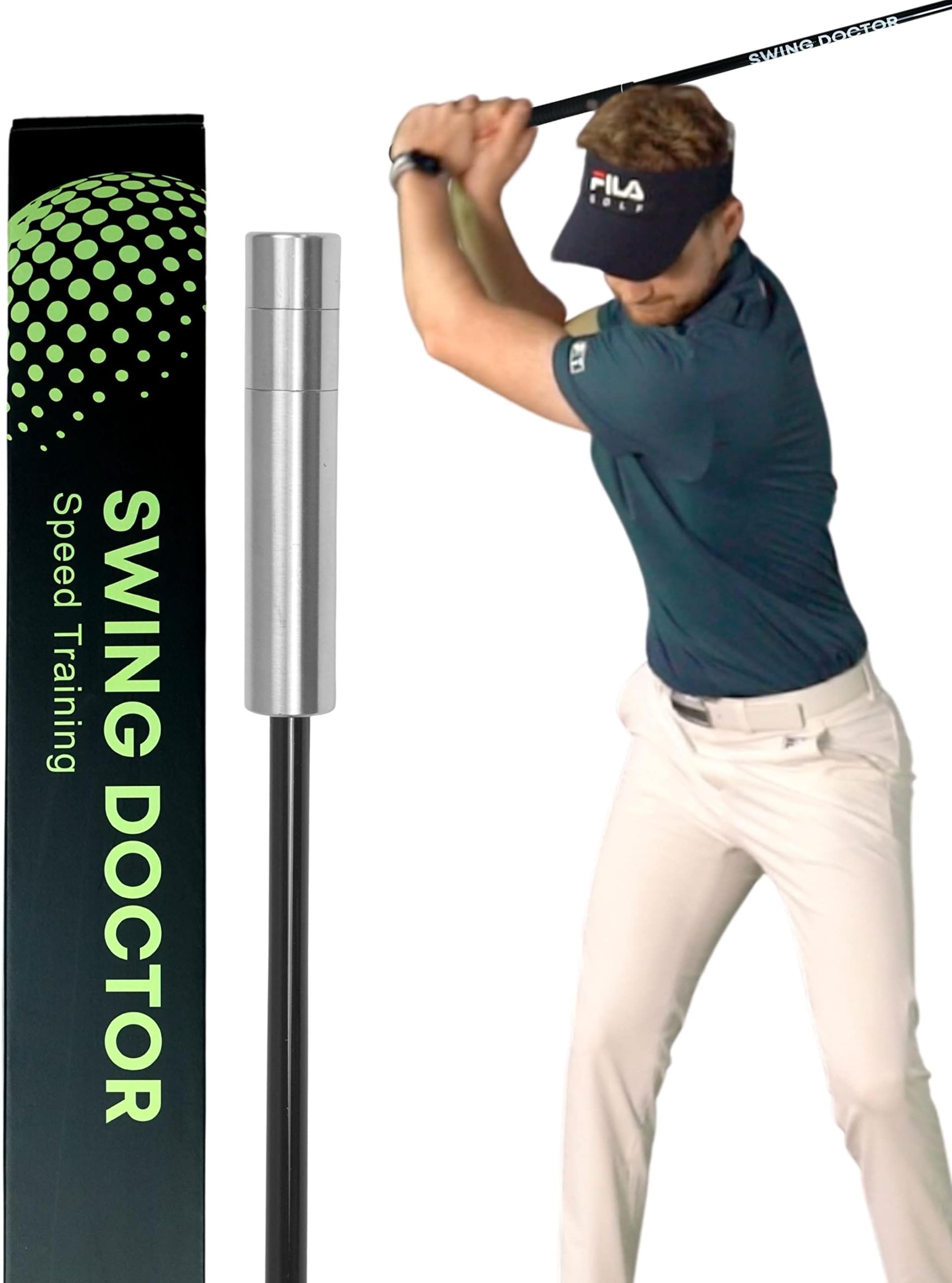Swing Trainer, Golf Swing Speed Training System, Increase Club Head Speed, 3 Training Weights in One Club