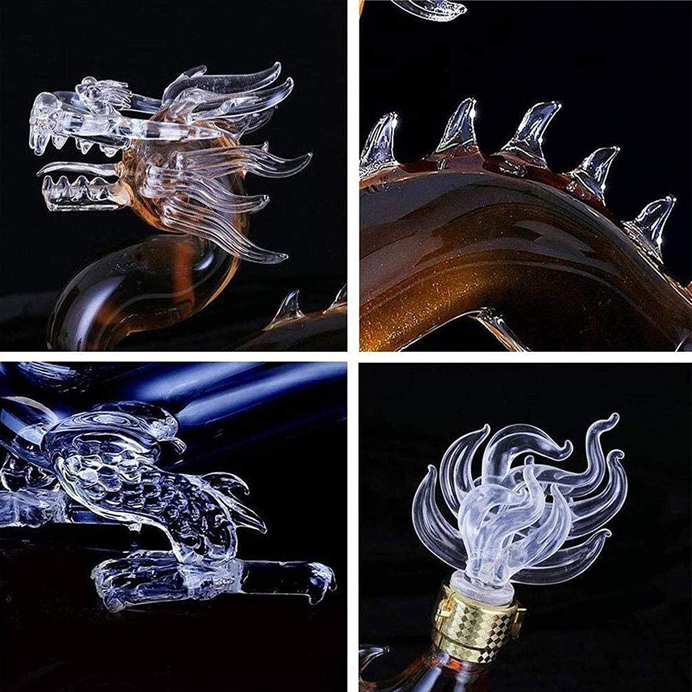Decantador, Jarra del Whisky de Las decantadores Vino Licor la Forma dragón, Botella Zodiaco 1000ML