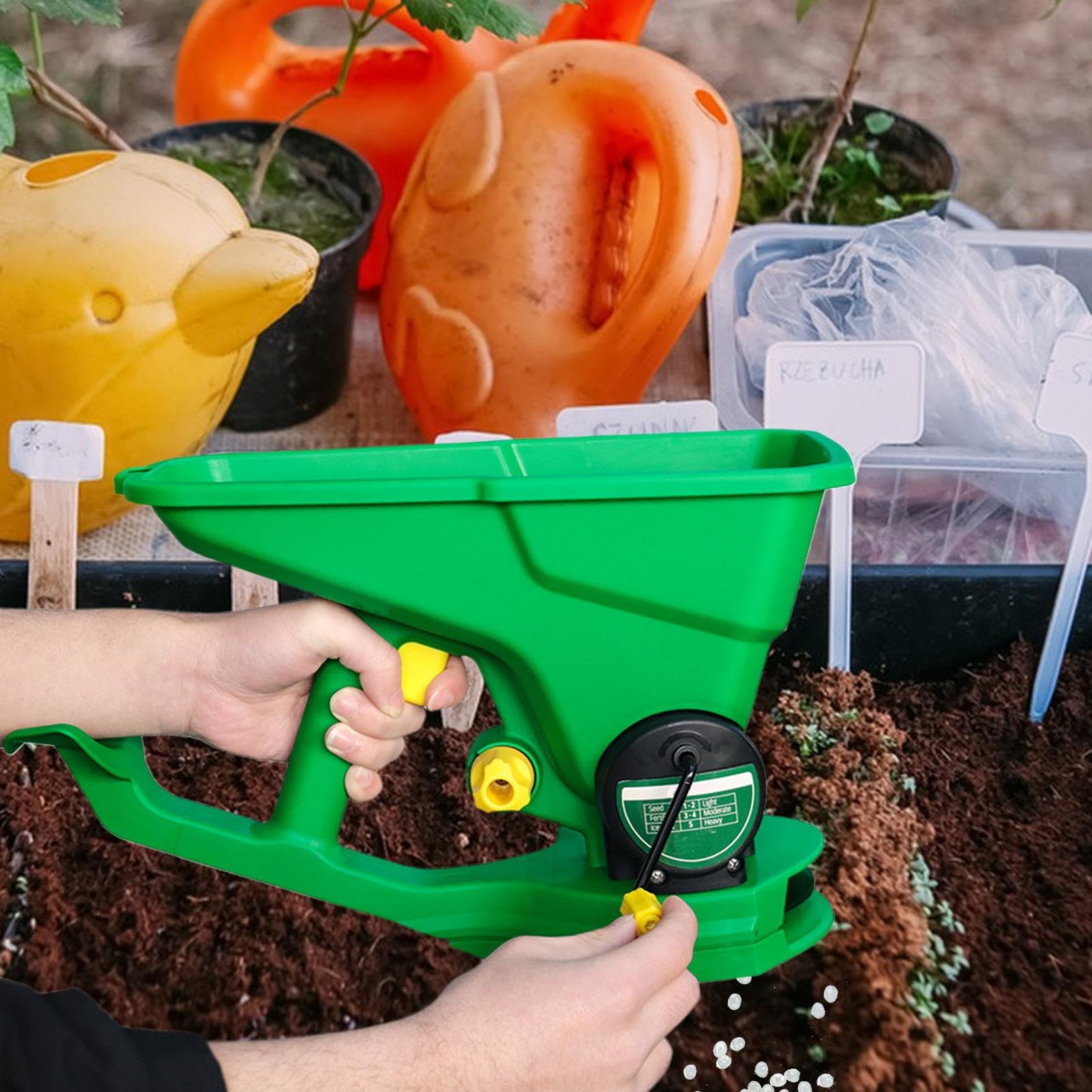 Spargitore per fertilizzanti a Mano in ABS, seminatrice per Agricoltura