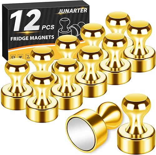Miniatura 11 de Paquete de 20 Chinchetas Magnéticas, Imanes Negros Fuertes para Refrigerador, Imanes para Pizarra Blanca, Imanes para Refrigerador Fuertes, Imanes