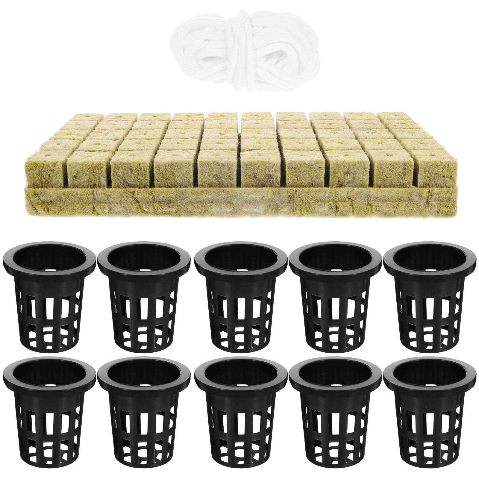 Kit de plantation hydroponique culture intérieure extérieure avec cubes laine minérale