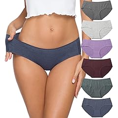 Womens Underwear Cotton Underwear for Women Seamless Hipster Bikini Briefs Panties 6 Pack
