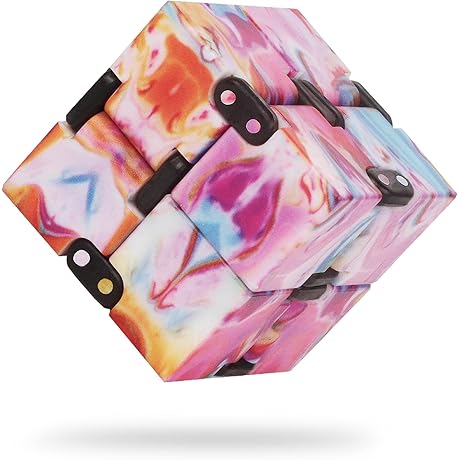 Infinity Cube Pink Fidget Toy