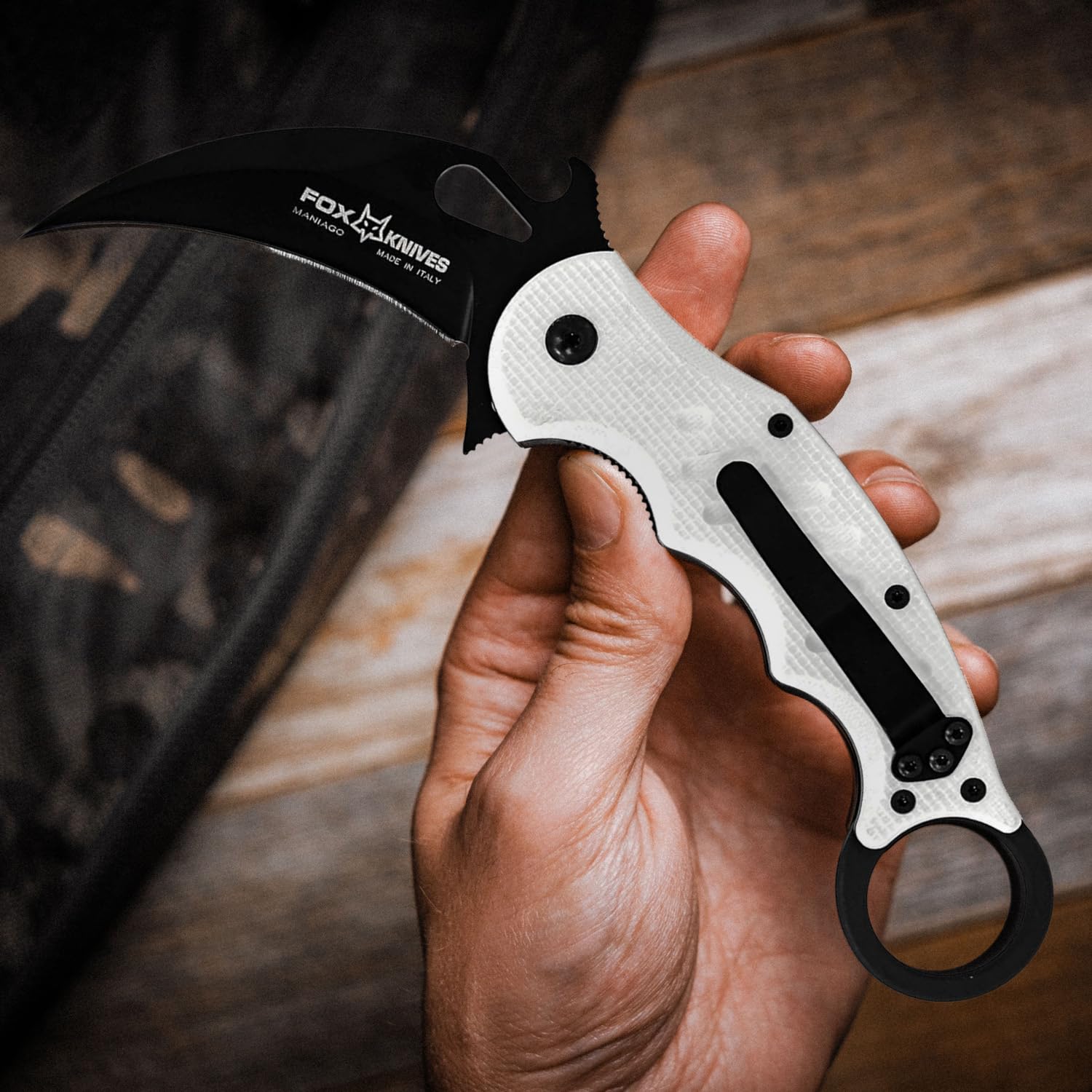 Amazon.com: Fox Knives 479 W G10 White Emerson Wave Folding