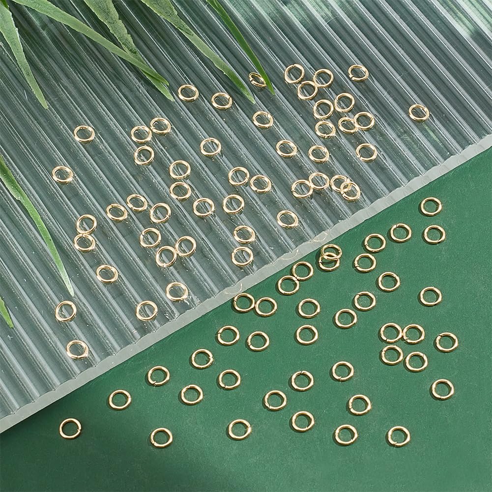 HOBBIESAY 500Pcs 18K Gold Plated Stainless Steel Open Jump Rings 4mm Jewellery Connector Ring O Rings Connectors Small Split Ring for Earring Necklace Bracelet Jewellery Keychain Making - Image 3