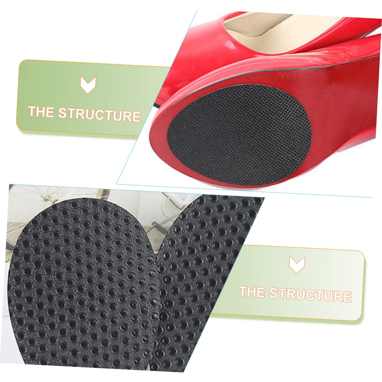 SOIMISS 30 Paia Adesivi antiscivolo per suole protezione del tallone adesivi antiscivolo unici i per scarpe i per suola di scarpe inserti per suole