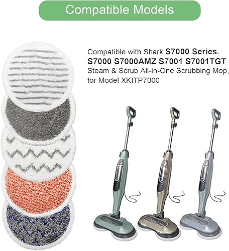 Miniatura 2 de Paquete de 10 almohadillas de repuesto para trapeador de vapor para Shark S7001 S7201 S7000AMZ para Shark S7000 S7001TGT S7005 S7020 Steam & Scrub