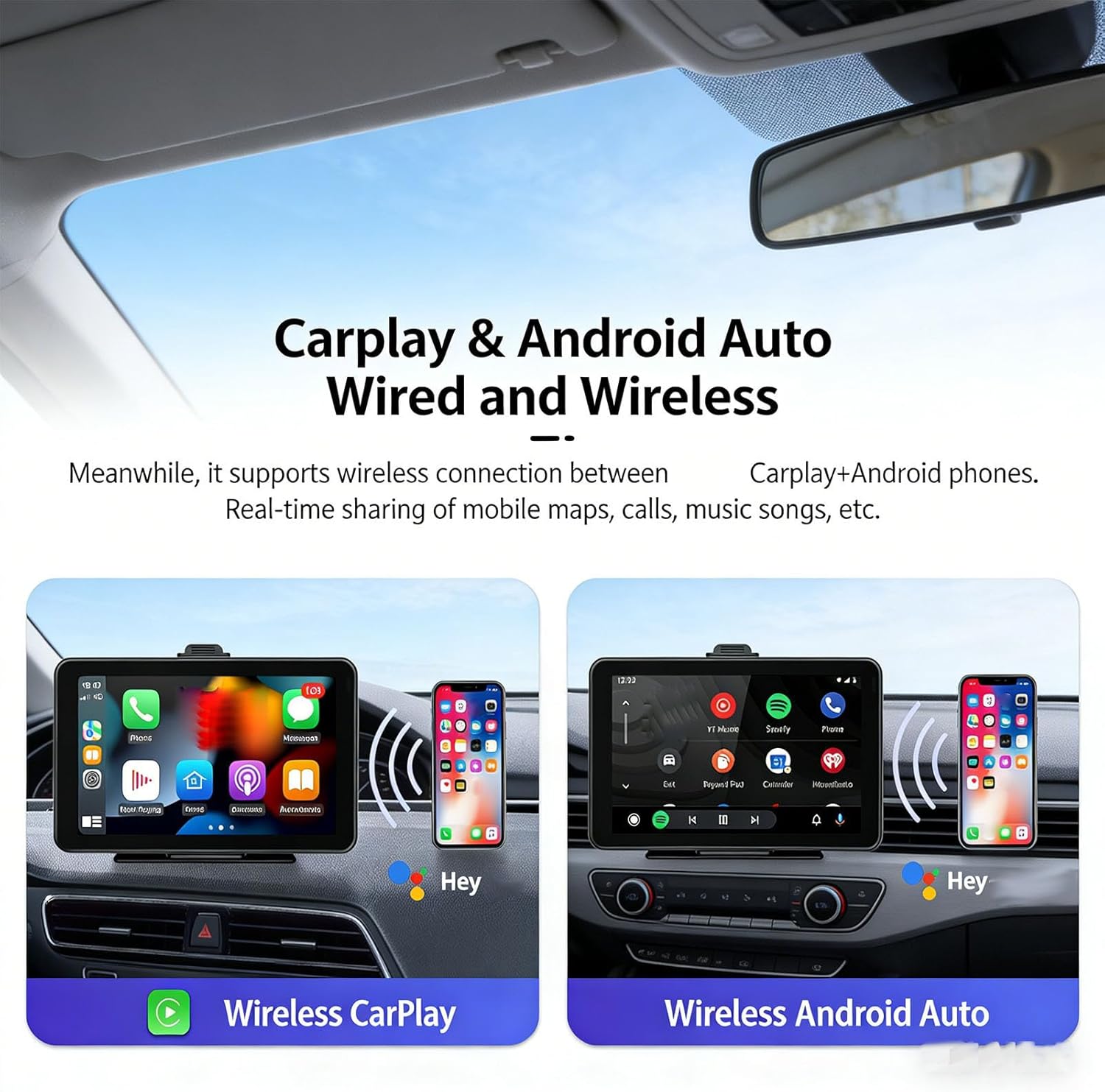 Car Stereo, 10.26 Inch Touch Screen Car Audio Bluetooth MP5 Navigation Mirror Link FM AUX