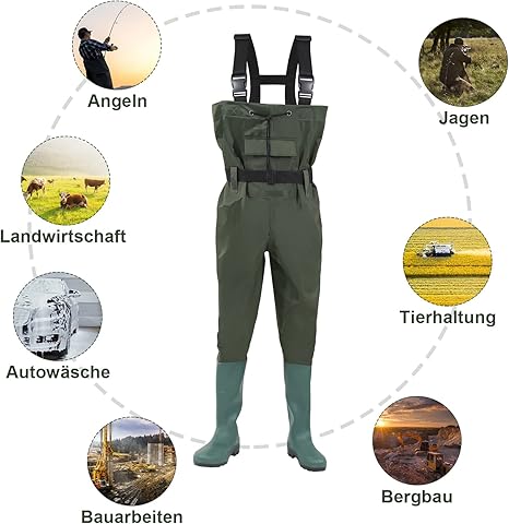 Gimisgu Waadbroek 70 denier nylon, PVC visbroek, waterdichte visvijver