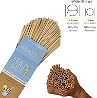 Vista 7 de Pajitas de tallo de trigo de cóctel de alta calidad, 100 unidades, 5.75 pulgadas, 100% biodegradables, 100% a base de plantas, nunca se empañan, sin