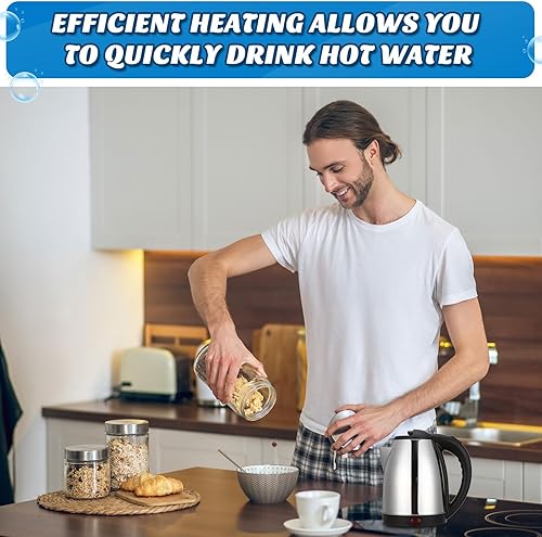 Miniatura 4 de Baquler Hervidor eléctrico de agua caliente de acero inoxidable con apagado automático y protección de hervor en seco, calentador de agua eléctrico,