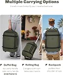 Hynes Eagle Rolling Backpack Luggage 21'' Backpack with Wheels Flight Approved Wheeled Backpack Carry on Travel Backpack for Women Men 42L