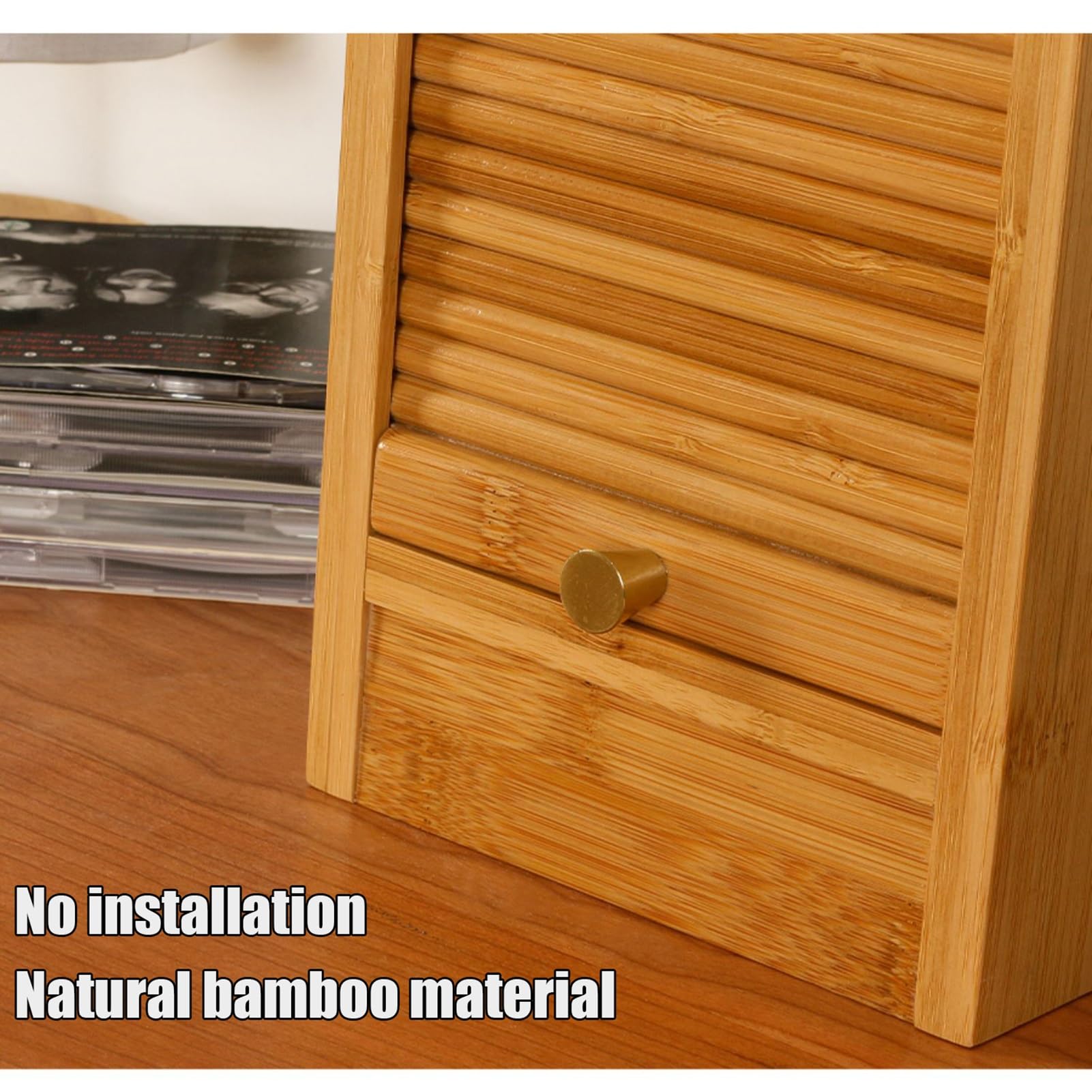 Amazon.com: CD Holder Rack, Natural Bamboo CD Rack Organizer Holds