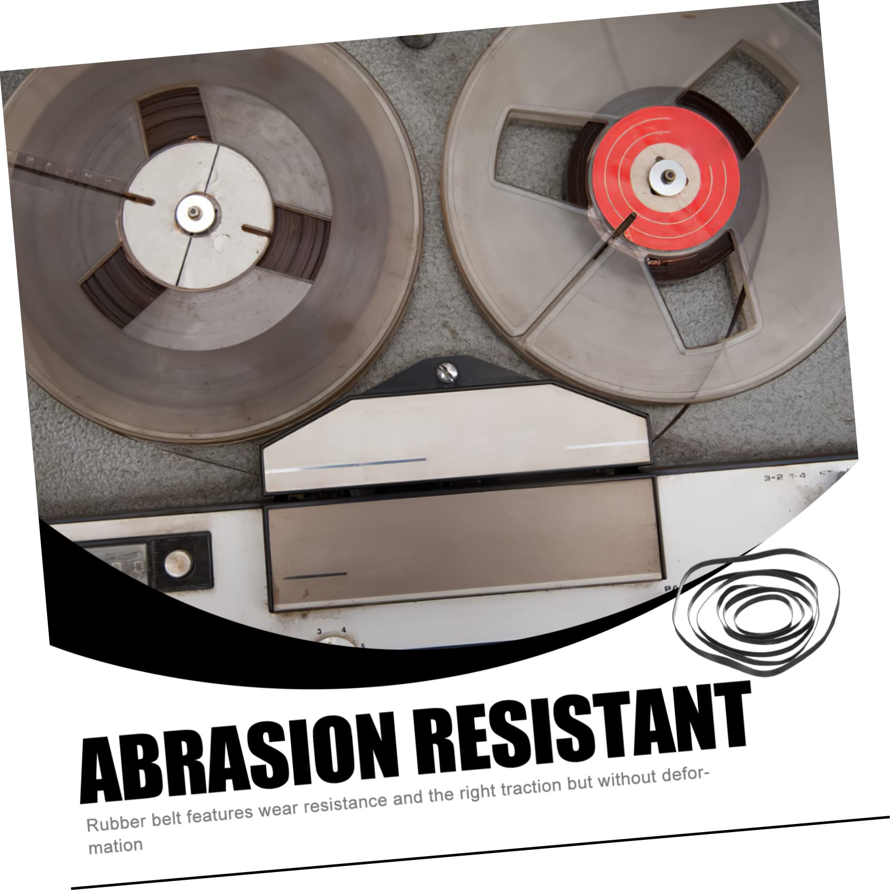 50 Pezzi Cinghie a Cassetta Quadrate 4mm in Gomma Per Registratori e Lettori Cassette, Sostituzione Resistente Per Manutenzione, Adatte a Videoregistratori e Unità Dvd